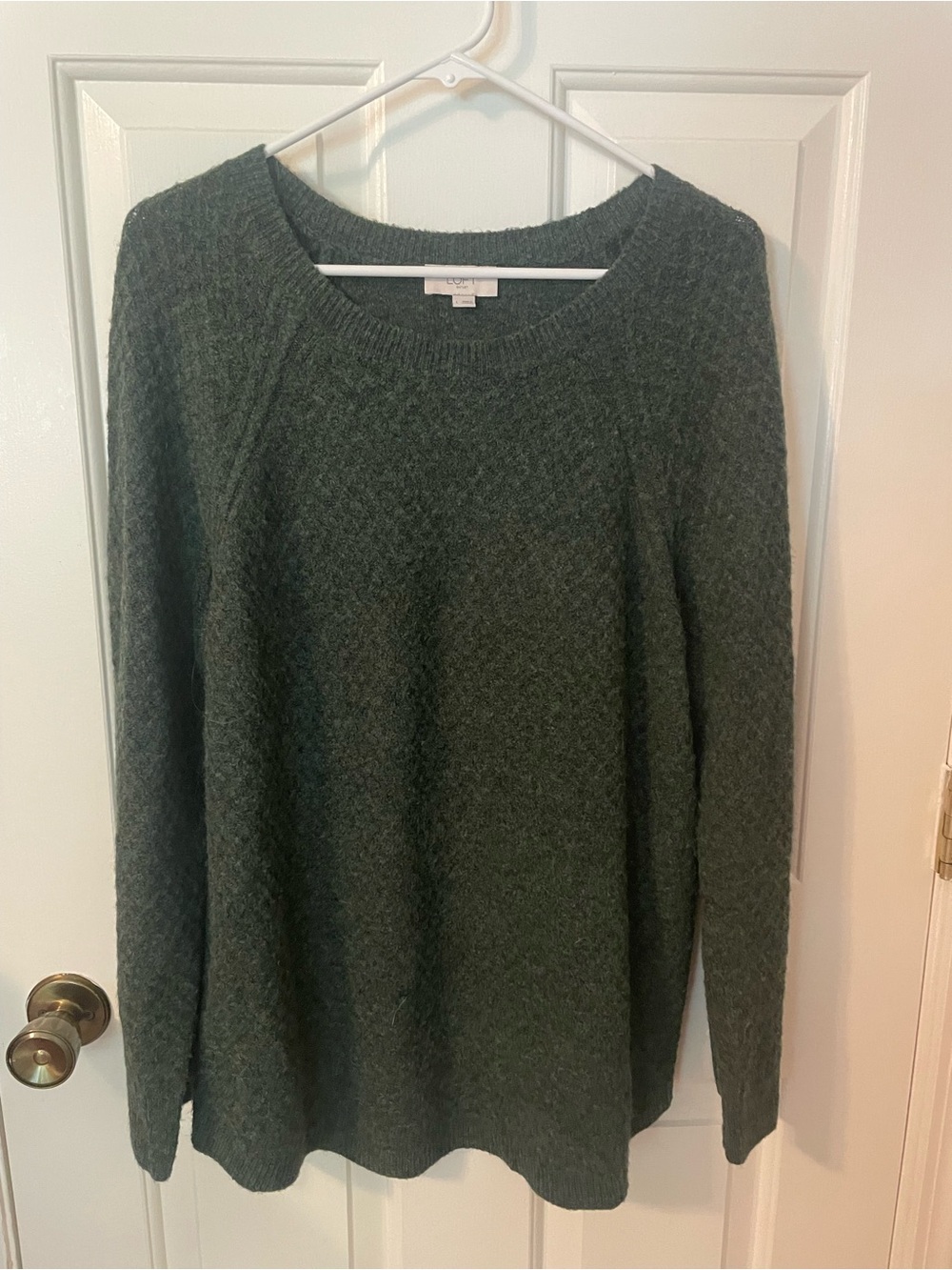 LOFT Cozy Olive Green Women's Knit Sweater